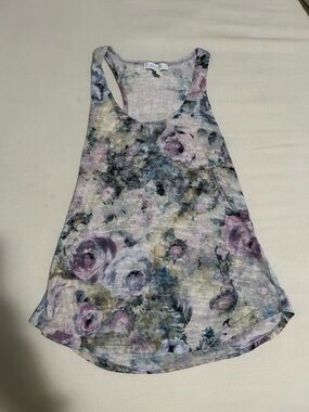 Delia’s Floral Racerback Tank - Lavender, Blue, Olive